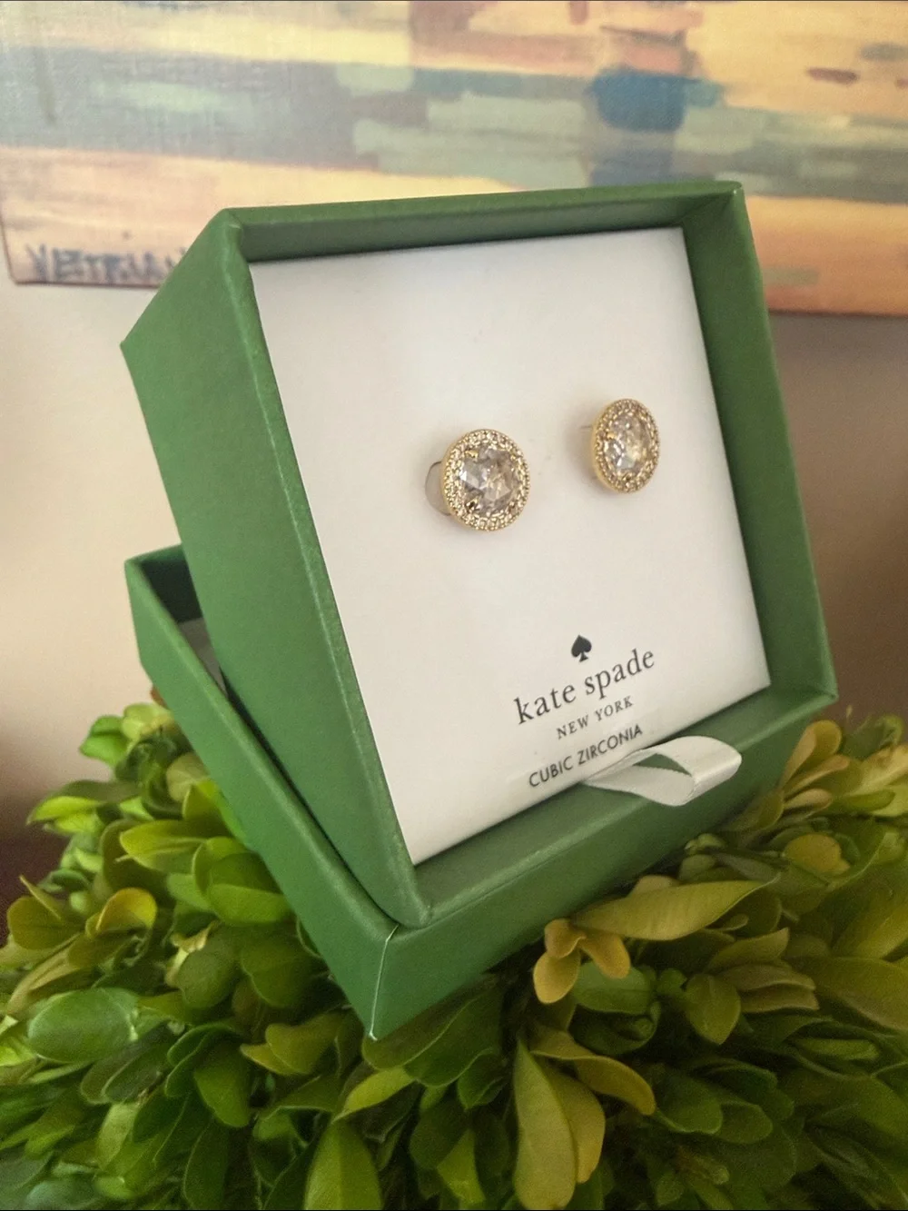 KATE SPADE ♠️ New York 🤍 BRIGHT IDEAS 🤍 HALO CZ STUD EARRINGS 🌟NWT🌟